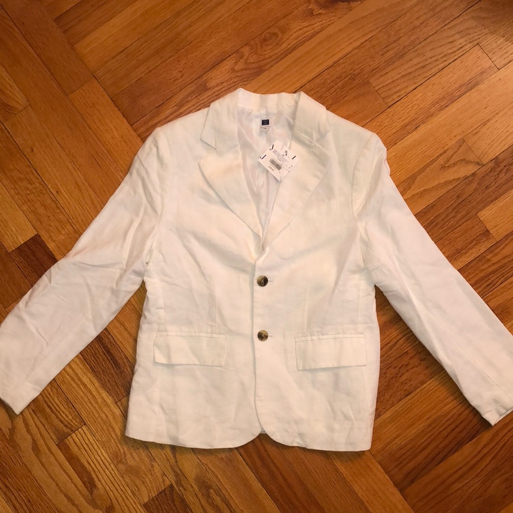 Janie and Jack NEW w tag Preppy White Linen Blazer Easter